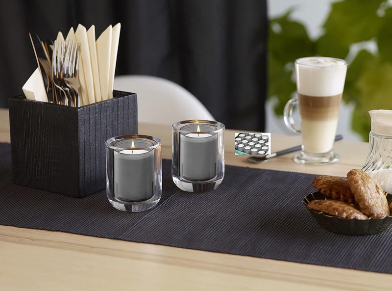BOLSIUS 24 Hour Votive Candles - 20 Pack Church Candles in Grey Unbreakable Plastic Cups - Premium European Quality - Unscented Smooth and Smokeless Gray Relight Candles - Image 5