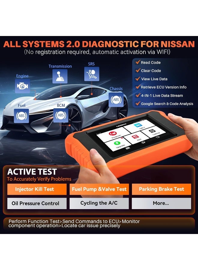 LAUNCH X431 Elite 2.0 PRO fit for Nissan Bi-Directional Scanner - Image 2