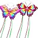 Hengda Kite طائرة هينغدا 2 حزمة طائرة فراشة للأطفال والبالغين سهلة الطيران تصميم ممتاز من القماش والهيكل الصور جميلة بدقة عالية مناسبة للمبتدئين 31x22 - Image 3