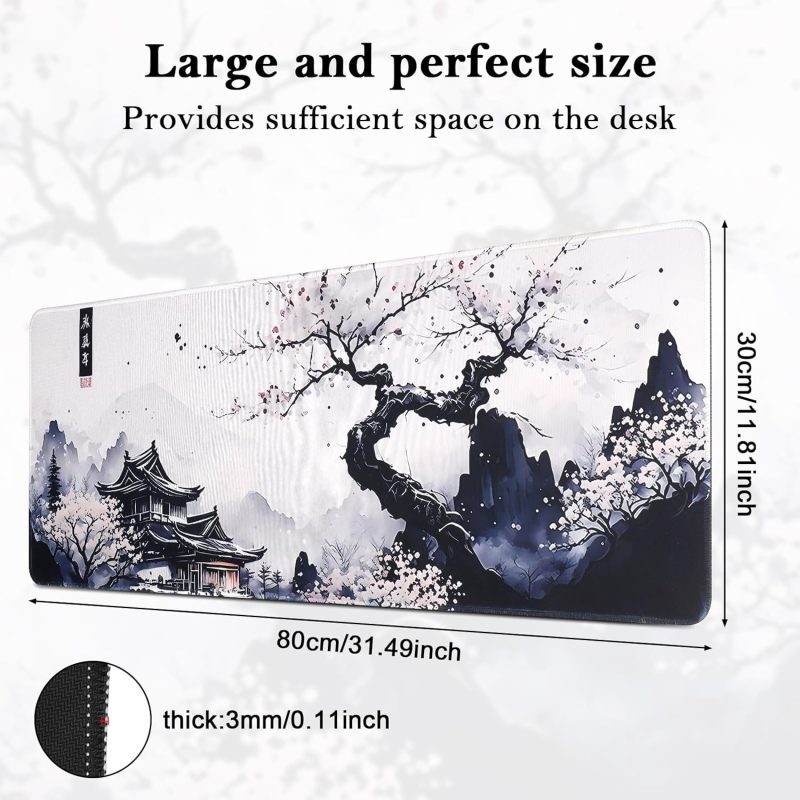 Extended Mouse Pad 90x40 cm Non Slip Rubber Base Waterproof Desk Mat for Office Work Gaming Laptop Use - Extra Large Desk Pad with Durable Material - Image 2