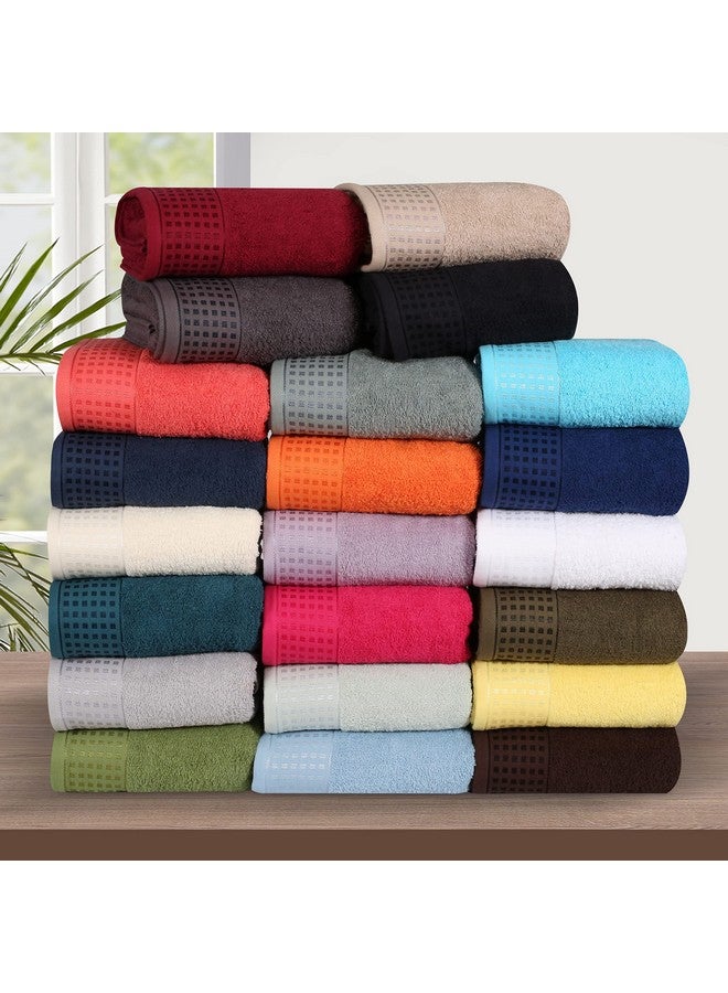 GLAMBURG 100% Cotton Ultra Soft 6 Pack Towel Set, Contains 2 Bath Towels 28x55 Inches, 2 Hand Towels 16x24 Inches & 2 Wash Coths 12x12 Inches, Compact Absorbent Lightweight & Quickdry - Orange - Image 5