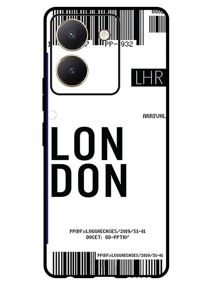 Theodor Protective Case Anti Scratch Shock Proof Bumper Cover For Vivo Y77t London boarding pass - Image 1