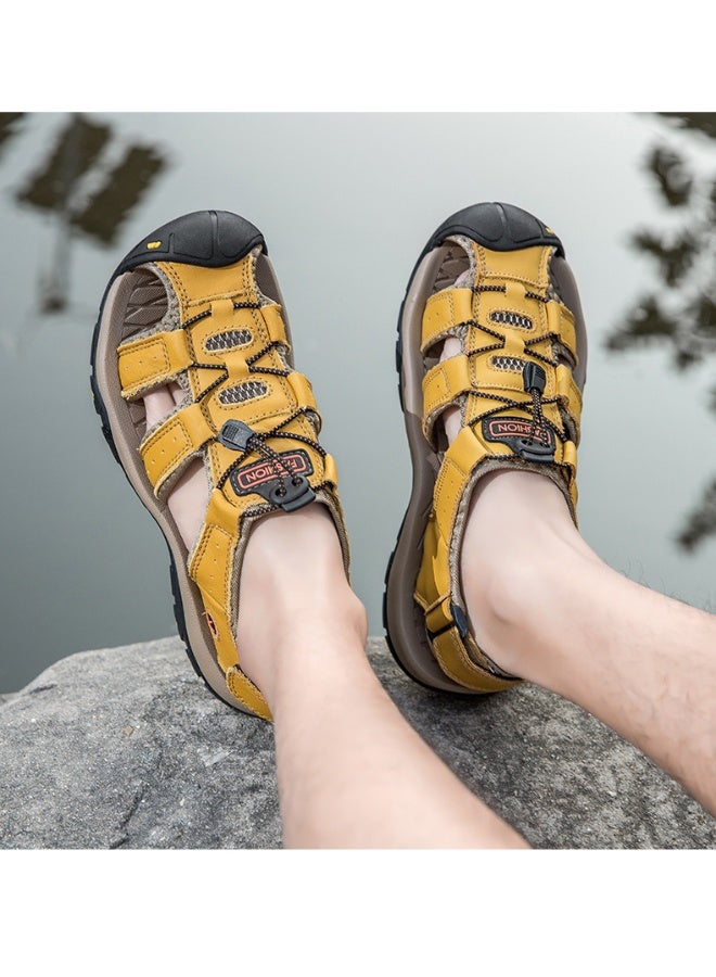 NIBEMINENT Plus Size   Men's Sandals  Summer Outdoor Head-Carried Beach Shoes Sport Casual Slippers Men - Image 3