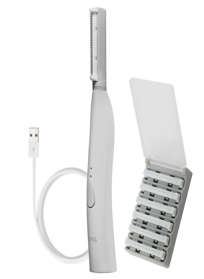 SPA SCIENCES - SIMA Patented Dermaplane Razor for Women Face - Painless 2-in-1 Facial Exfoliation & Peach Fuzz Hair Removal - Anti-Aging - 3 Speeds - Rechargeable - 7 Weeks Treatment - Image 1