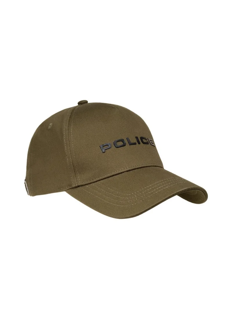 Police Classic Logo Cotton Baseball Cap - Military Green