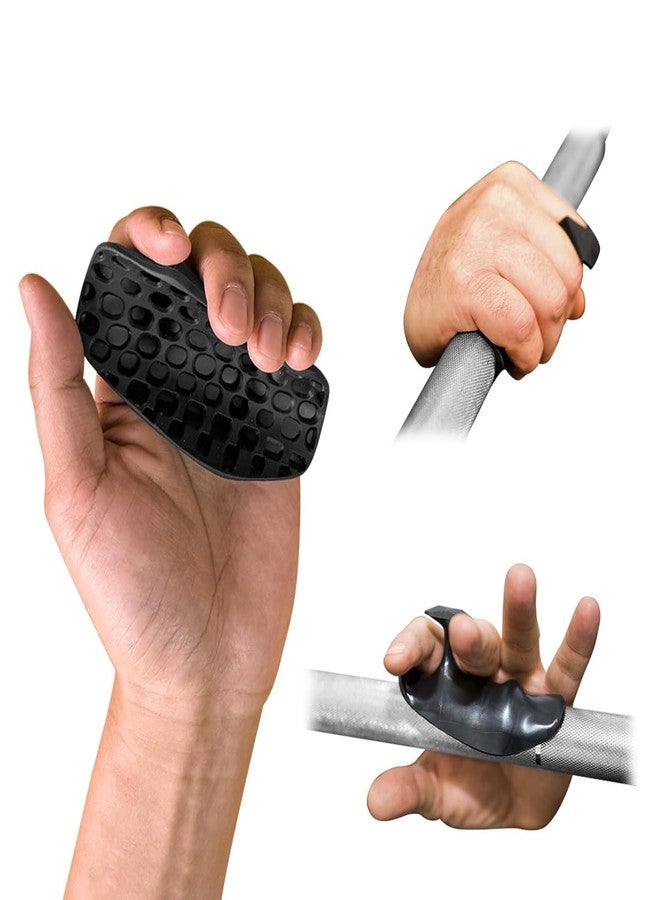JOLYMIT Anti-Slip Workout Grips - Rubber Palm Protectors for Weight Lifting, Pull-Ups, Gym Training | Ergonomic, Callus Protection for Men & Women (Black /1 Pair) - Image 1