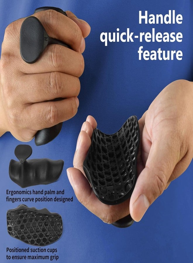 JOLYMIT Anti-Slip Workout Grips - Rubber Palm Protectors for Weight Lifting, Pull-Ups, Gym Training | Ergonomic, Callus Protection for Men & Women (Black /1 Pair) - Image 3