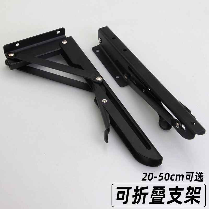 Black Spring Foldable Bracket Bracket Tripod Wall Hanging 90 Degree Bracket For Folding Dining Table - Image 3