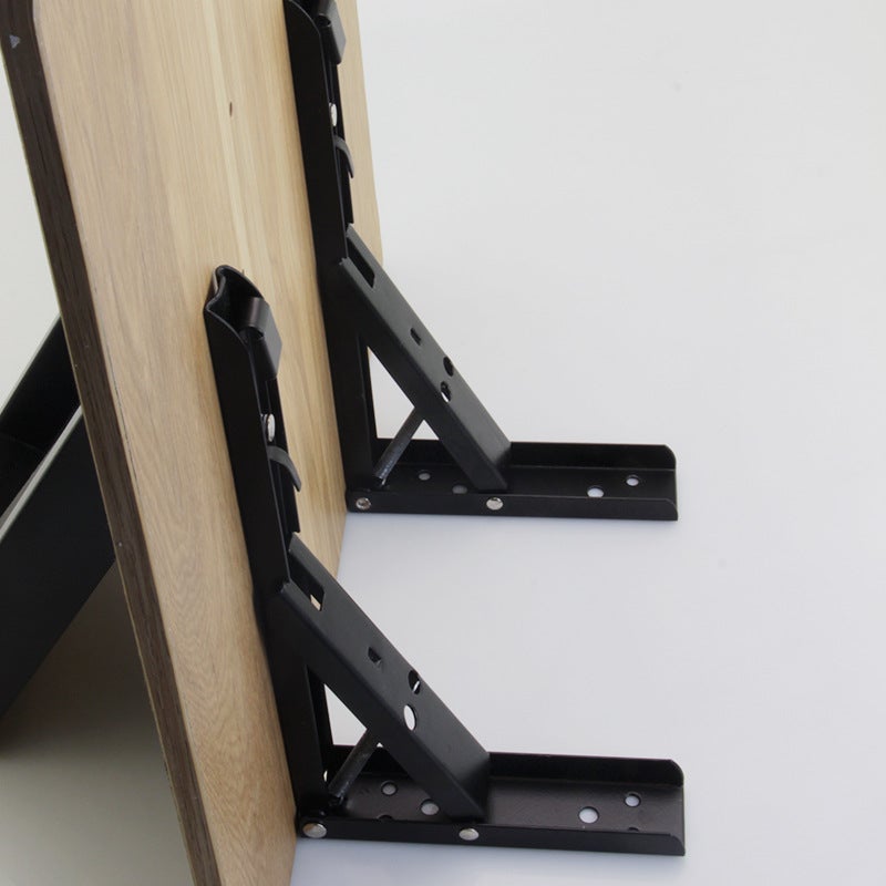 Black Spring Foldable Bracket Bracket Tripod Wall Hanging 90 Degree Bracket For Folding Dining Table - Image 5