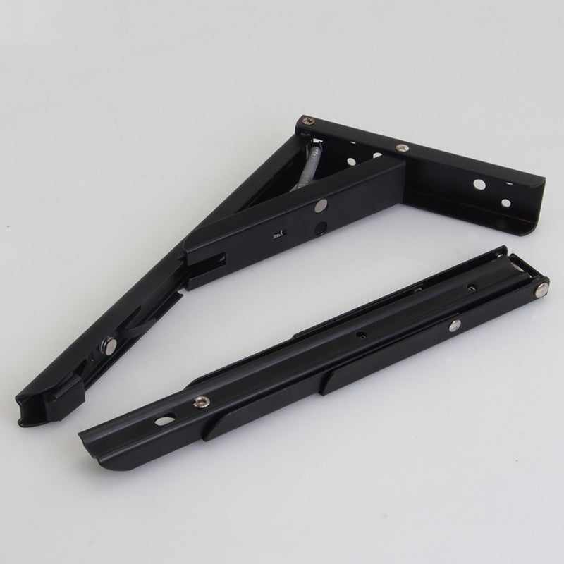Black Spring Foldable Bracket Bracket Tripod Wall Hanging 90 Degree Bracket For Folding Dining Table - Image 4