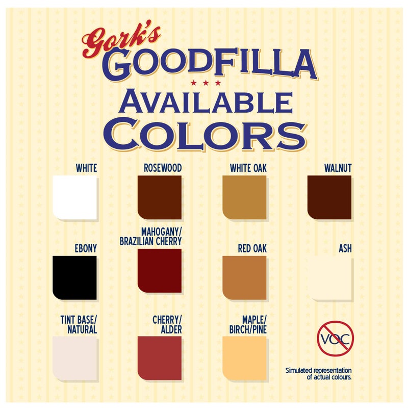 Goodfilla Water-Based Wood & Grain Filler (Trowel Ready) - Ebony - 1 Gallon By Goodfilla | Replace Every Filler & Putty | Repairs  Finishes & Patches | Paintable  Stainable  Sandable & Quick Drying - Image 2