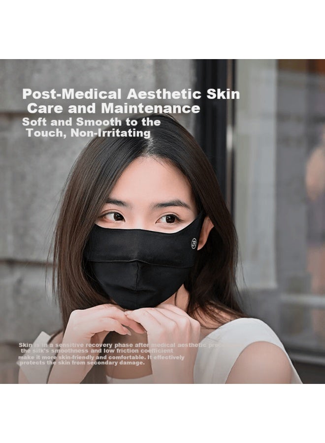 ZOOLER Zhur Pure Silk Mask Mulberry Silk 3d Breathable Women's Sun Protection Mask Summer Uv Protection Stylish Mask - Image 1