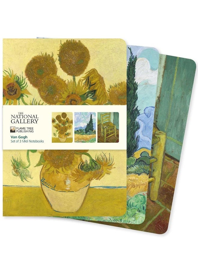 National Gallery: Van Gogh Set of 3 Midi Notebooks  - Image 1