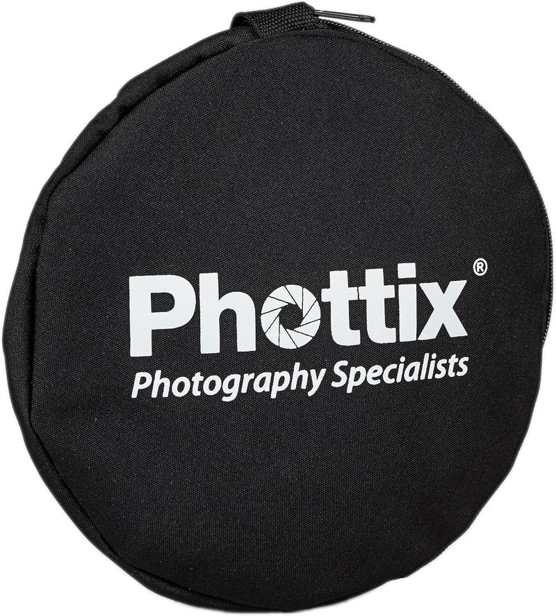 Phottix PH86498 5-in-1 120 cm Premium Reflector with Handles, Black - Image 1