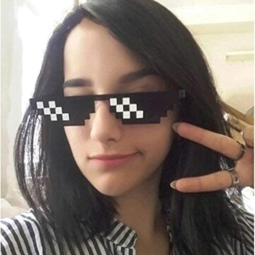 Tinytotem Thuglife Thug Life Sunglass Sunglasses Glass Glasses snoopdog Funny Cool for Adults Party Concert Men Women Kids Prop Photos Gangster Gangsta Pixelated Mosaic - Image 4