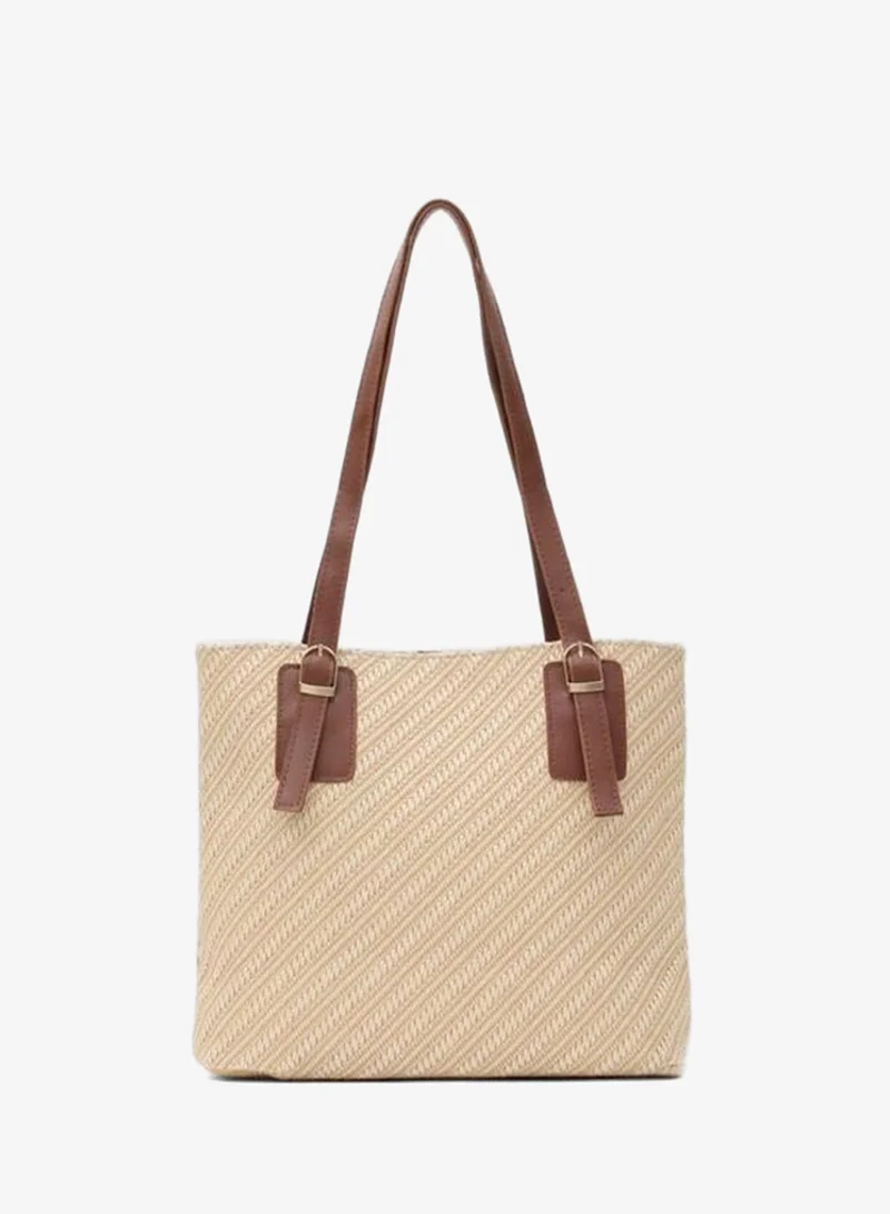 Valenne Wicker Shoulder Bag Taba