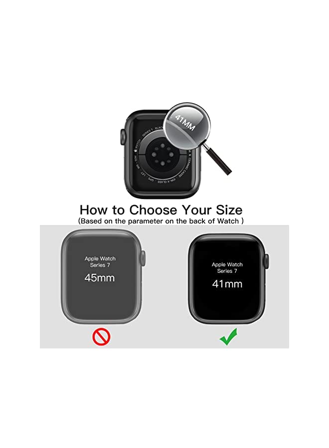 Jetech Case with Screen Protector Compatible with Apple Watch Series 8 7 41mm, Overall Protective Cover, Built-in Tempered Glass Film High Sensitivity, 2 Pack (Black) - Image 2