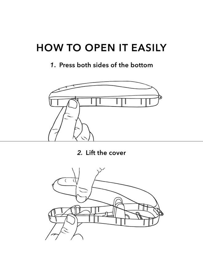 QSHAVE Portable Travel Razor Protector Hard Case For Manual Razor System (61/2" X 21/2" X 1"), 1Pc, (No Razor In) - Image 3