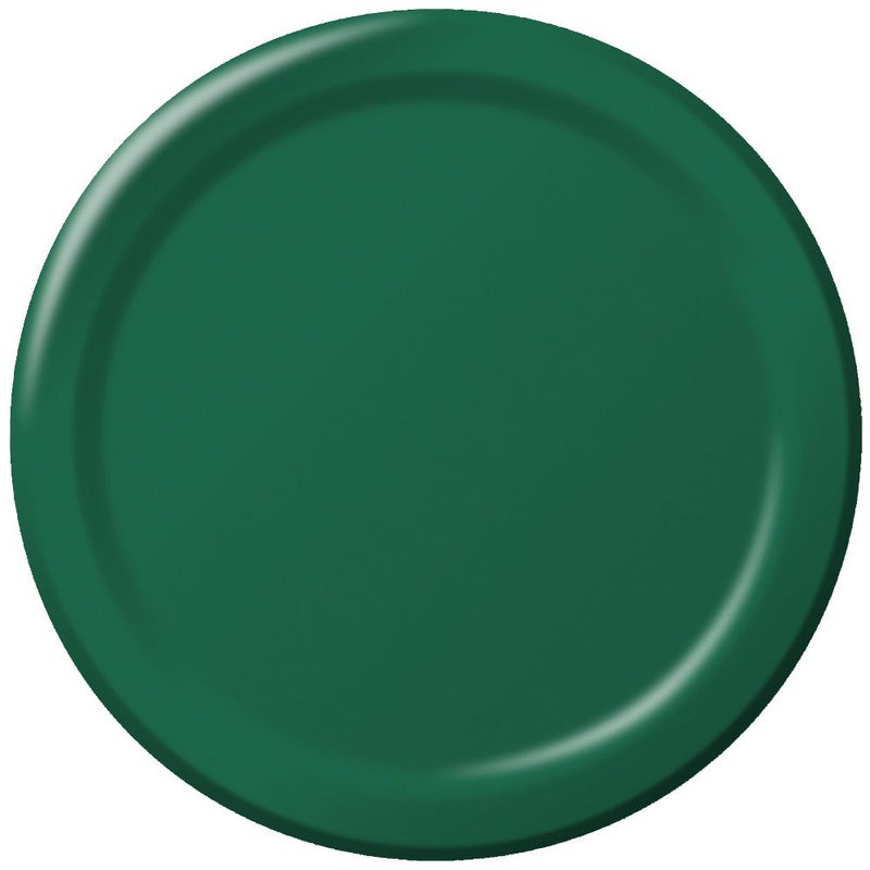 Creative Converting Touch of Color 24 Count Paper Dessert Plates, Hunter Green - Image 2