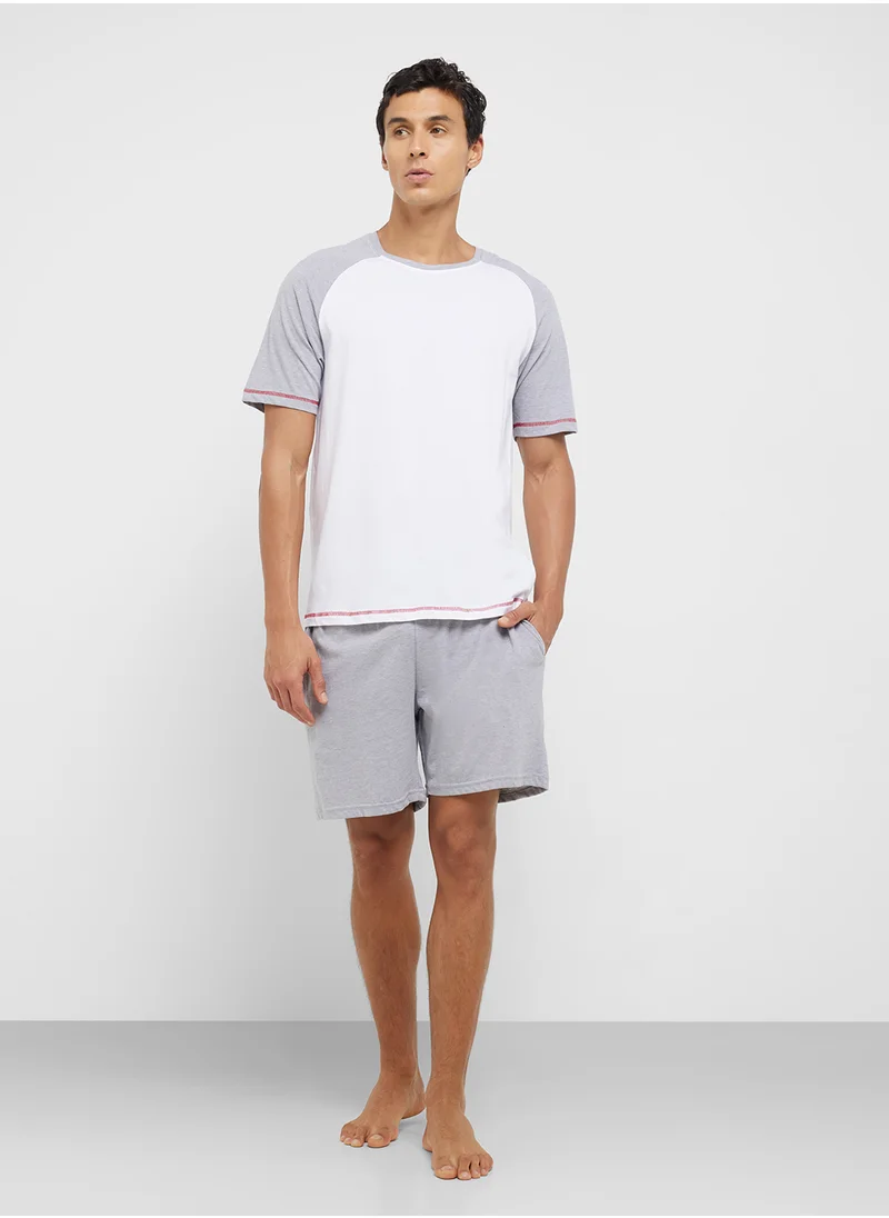 سفنتي فايف Nightwear T-Shirt & Shorts Set