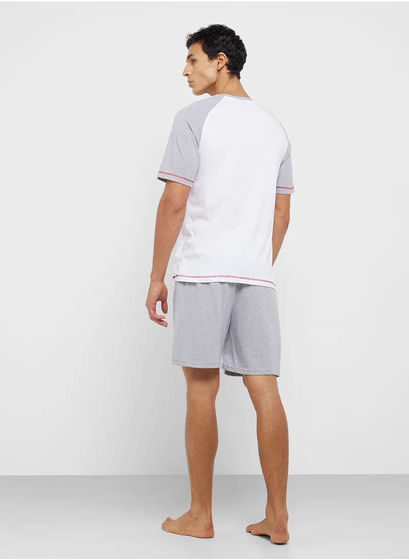سفنتي فايف Nightwear T-Shirt & Shorts Set