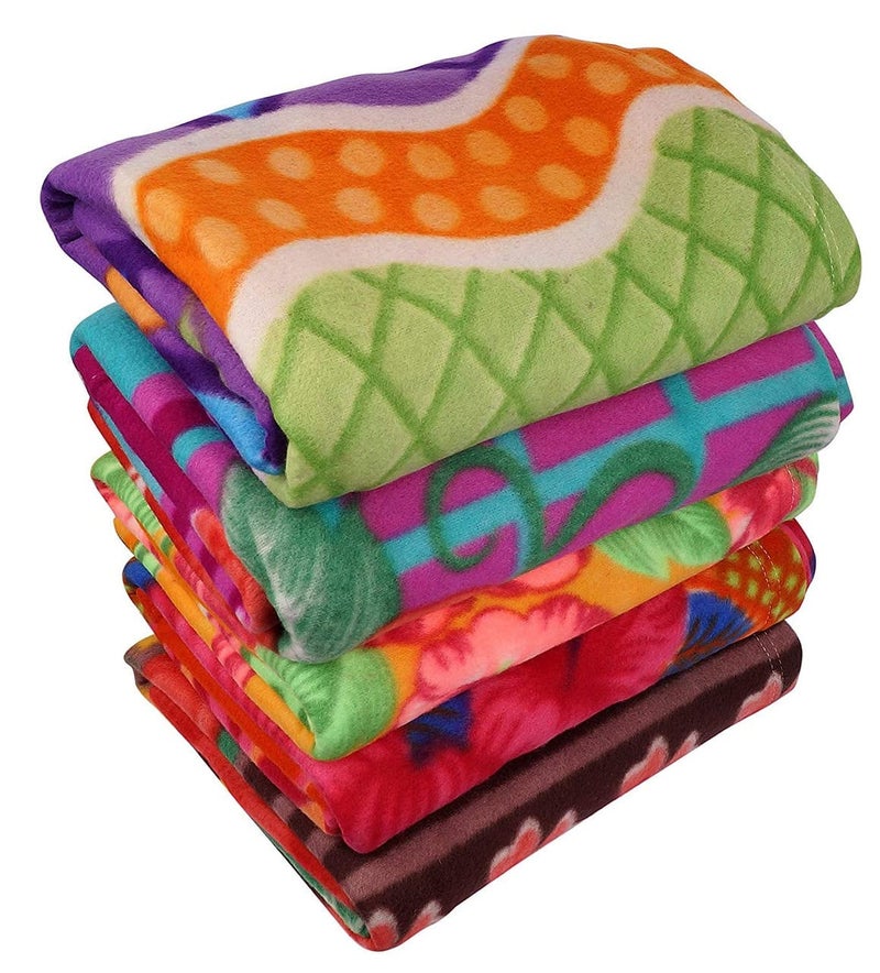 Agirav All Season Multipurpose Polar Fleece Single Bed Printed Assorted Multicolor Lightweight Blanket (Set of 5, 90 x 61 inches) - Image 3