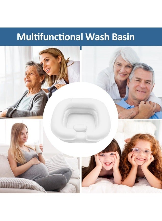 Inflatable Shampoo Basin, Portable Hair Washing Bowl for Bedridden, Disabled, Injured, Elderly, Shampoo Bowl for Dreadlocks and Home Hair Washing Sink (White) - Image 4