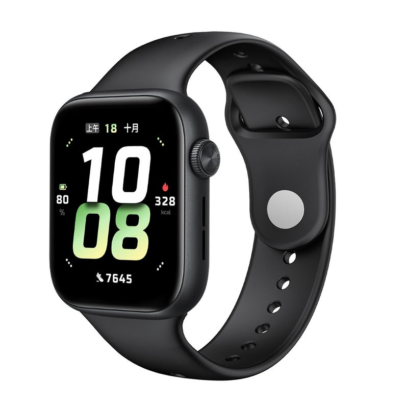 erorex For Honor Watch 5 Solid Color Reverse Buckle Silicone Watch Band(Black) - Image 1