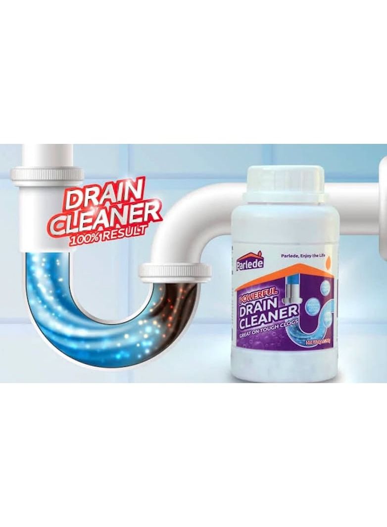 POWERFUL "Parlede Powerful Drain Bathroom Drain Unblocker, Tub, Sink & Drain Unblocker,Powerful Cleaning Fluid - Pipe tunnel powder 500 Gram " - Image 2