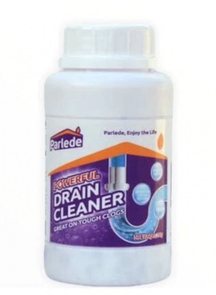 POWERFUL "Parlede Powerful Drain Bathroom Drain Unblocker, Tub, Sink & Drain Unblocker,Powerful Cleaning Fluid - Pipe tunnel powder 500 Gram " - Image 1
