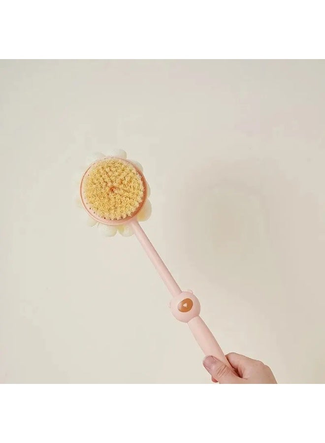 AKSONZ Silicone Body Brush with Long Handle – Double-Sided Shower Back Scrubber for Exfoliating & Massage, Non-Slip Bathing Wand for Deep Cleaning, Soft Skin-Friendly Bathroom Accessory for Men & Women - Image 5