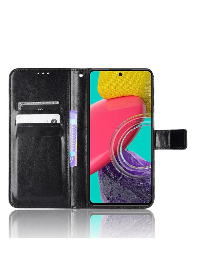 S-TOP Case For Samsung Galaxy M53 5G Crazy Horse Texture Horizontal Flip Phone Leather Case - Image 4