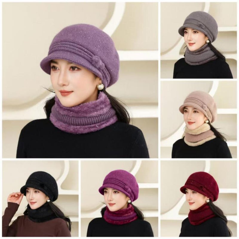 Knit Hat Women Winter Ear Protection Warm Elderly Hat - Image 2