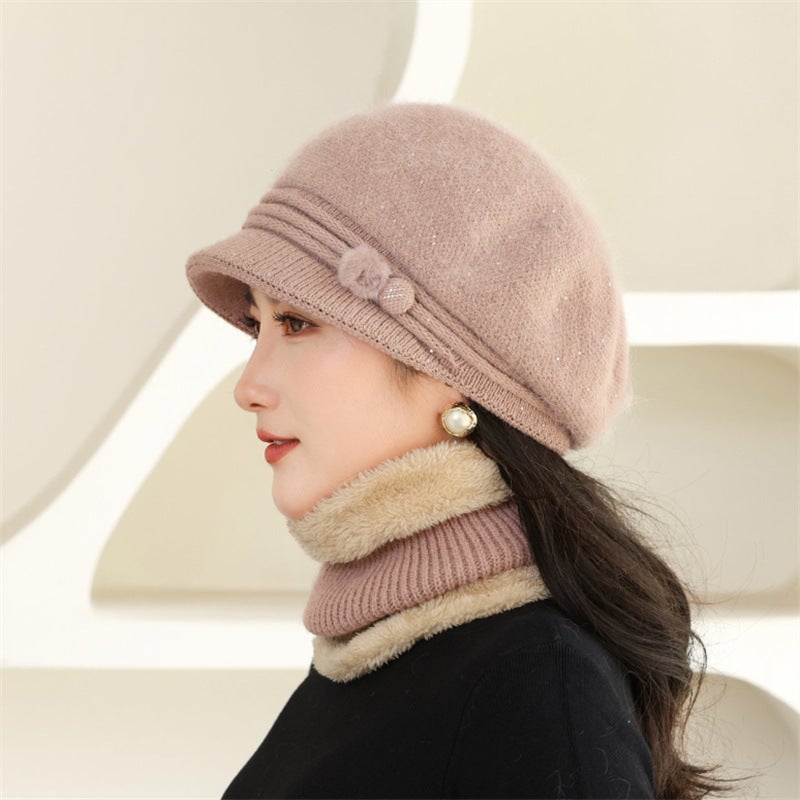 Knit Hat Women Winter Ear Protection Warm Elderly Hat - Image 4
