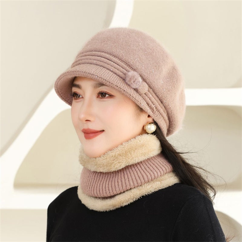 Knit Hat Women Winter Ear Protection Warm Elderly Hat - Image 3