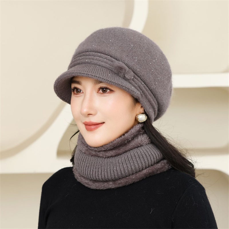 Knit Hat Women Winter Ear Protection Warm Elderly Hat - Image 1