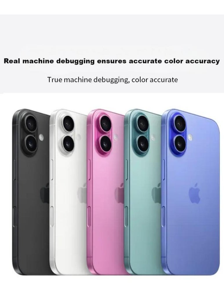 Generic - For iPhone 16 / 16plus Camera Lens Protector, BlackTitanium mobile phone primary color 9H Tempered Glass Camera Cover Screen Metal Ring Case Friendly Scratch Resistant Easy to Install Bling Tempered Glass Cover Camera Screen Protector with Metal Ring Protector, Case Lens for iPhone 16 / iPhone 16plus.  Real machine debugging accurate color accuracy -Black - Image 1