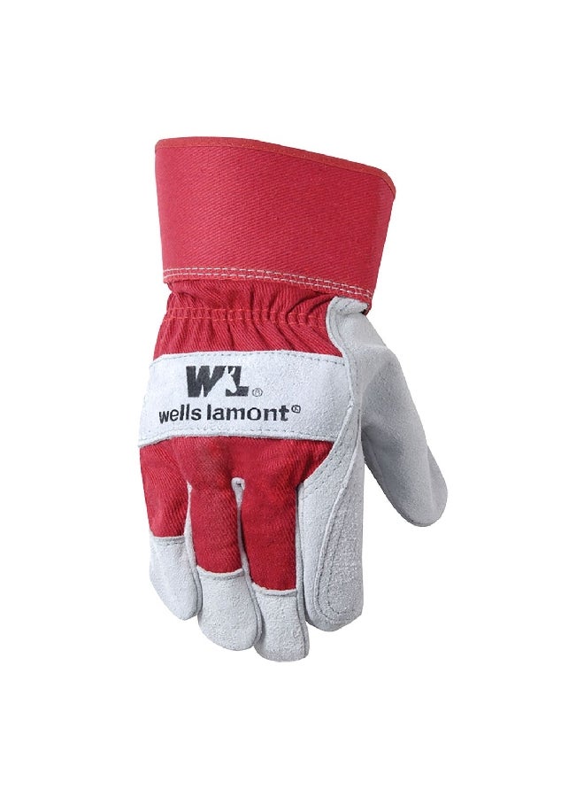 Wells Lamont Pair of Heavy-Duty All Purpose Protective Gloves Red and Grey 15.748 x 36.322 cm 4050XL - Image 1