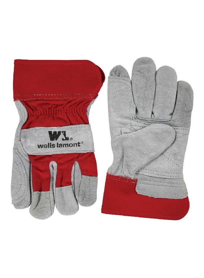 Wells Lamont Pair of Heavy-Duty All Purpose Protective Gloves Red and Grey 15.748 x 36.322 cm 4050XL - Image 3