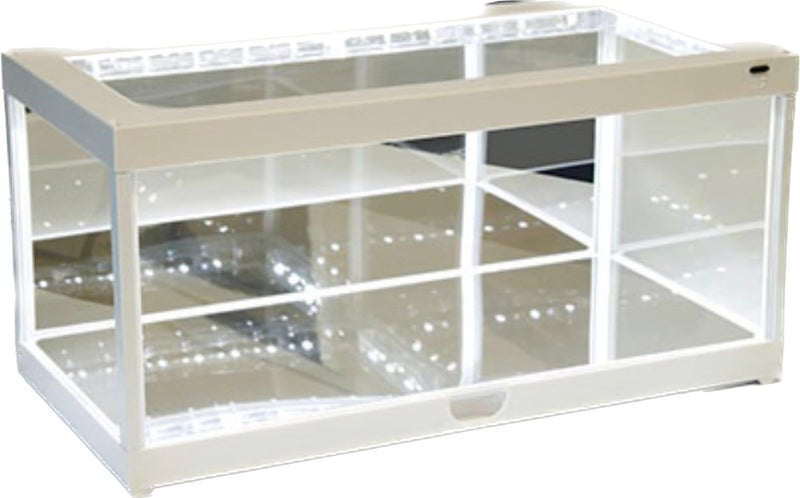 Illumibox White Collectible Display Show Case Illumicase with LED Lights and Mirror Base and Back for 164 143 132 124 118 Scale Models
