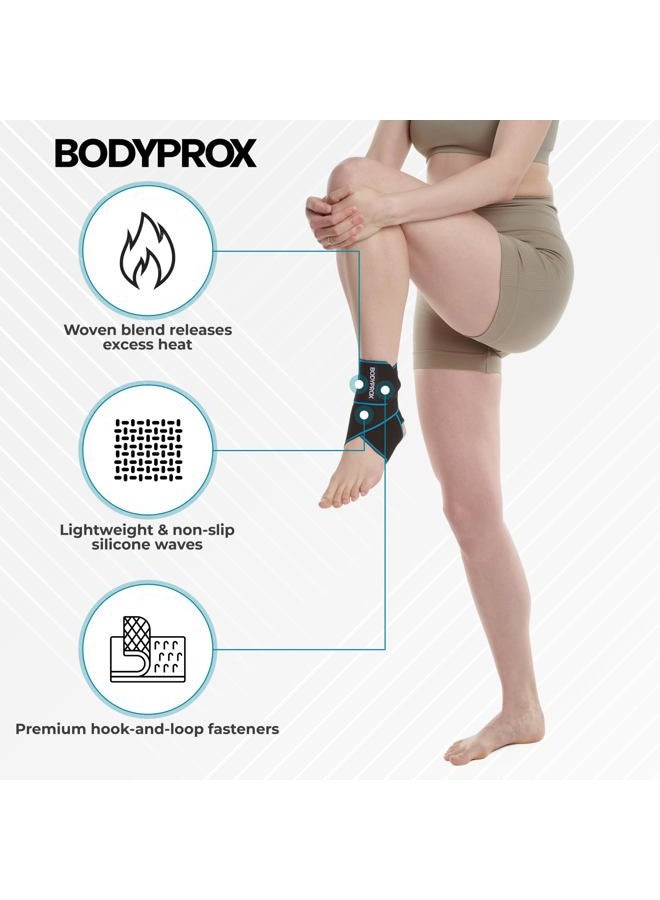 Bodyprox Ankle Support Brace 2 Pack, Adjustable Compression Ankle Braces for Sports Protection, One Size Fits Most for Men & Women - Image 3