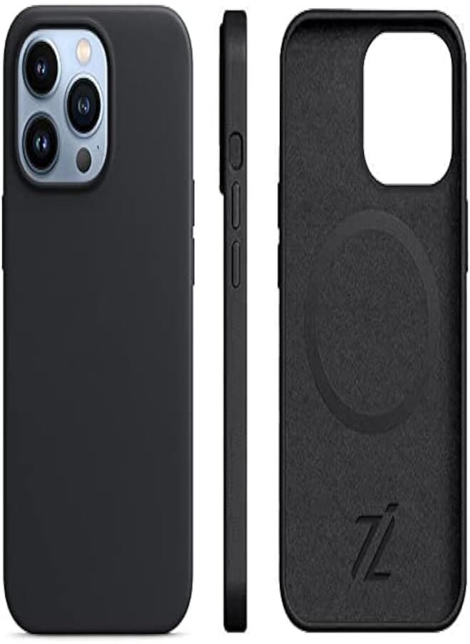 Izone - Premium Apple Leather iPhone Cases - Luxury Phone Case - Elevate Your iPhone with Timeless Elegance and Protection(Black,iPhone 15 Plus) - Image 1