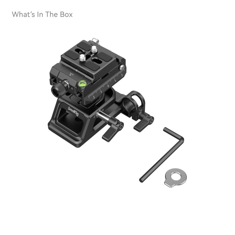 SmallRig Mount Plate for Arca-Swiss Quick Release Clamp and Bottom Plate for Manfrotto Type with Height-Adjustable 15mm Rod Clamp Mount - 4233 - Image 3