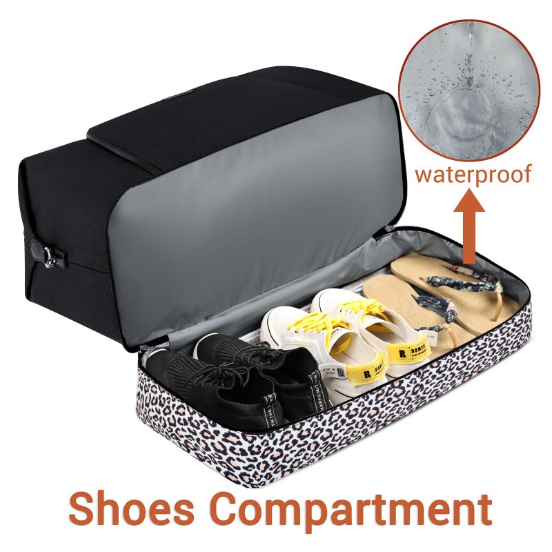 TIBES Travel Weekender Bag for Women, 21" Overnight Bag with Shoe Compartment 50L Large Travel Duffel Bag Carry On Tote for Weekend, Overnight, Business Trips, Water Resistant - Image 2
