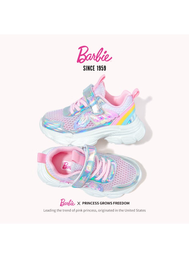 Barbie أحذية باربي للبنات صيفية شبكية بأسلوب الأميرة للألعاب الرياضية في الهواء الطلق دا6811 وردي مقاس 32 - Image 5