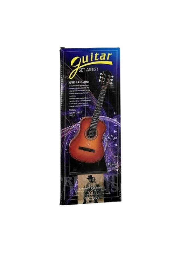 حديقة الألعاب لعبة جيتار موسيقية للأطفال – جيتار إلكتروني بالأضواء والأصوات، أداة تعليمية للعب التخيلي للبنات والأولاد - Image 1