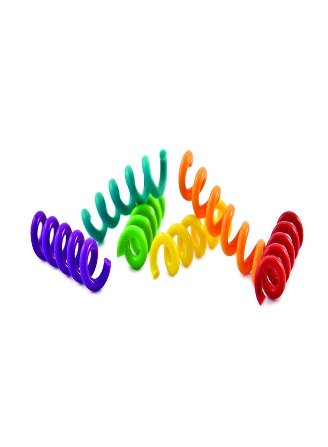 ترو زنبرك الساق: مجموعة من 6 علامات أكواب نبيذ سيليكونية متعددة الألوان على شكل حلزوني من ترو زو - Image 4