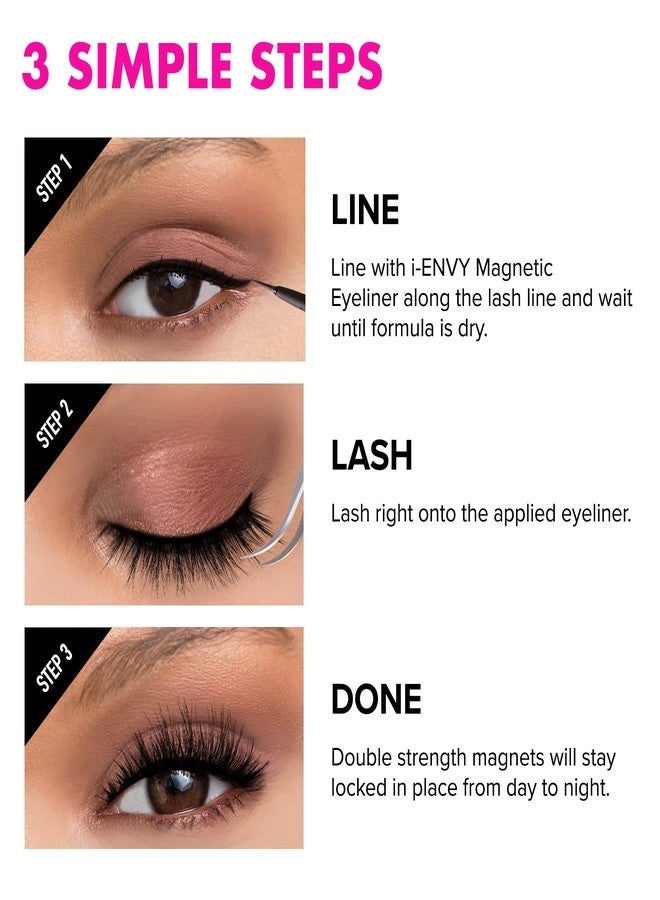 iEnvy i•ENVY Magnetic Human Hair Lashes Double Strength Reusable Lashes Easy to Apply, Everyday Wearable False Eyelashes - Image 5