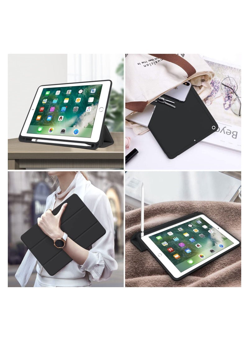 iPad 6th Generation Case, iPad 5th Generation Case with Pencil Holder, Premium Folio Folding Stand Smart Auto Wake/Sleep Protective Tablet Case Cover - Image 5