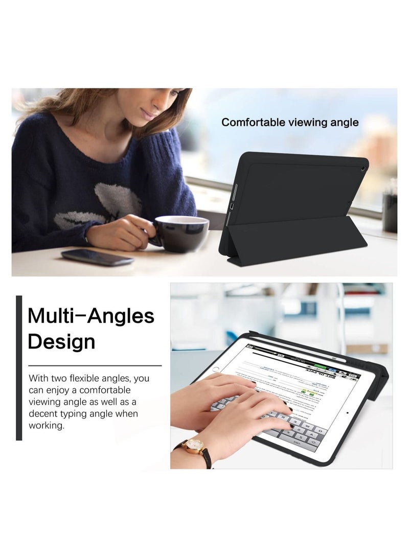 iPad 6th Generation Case, iPad 5th Generation Case with Pencil Holder, Premium Folio Folding Stand Smart Auto Wake/Sleep Protective Tablet Case Cover - Image 4